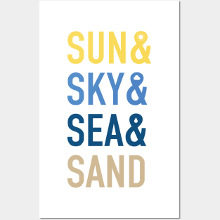 Sun & Sky & Sea & Sand Posters and Art